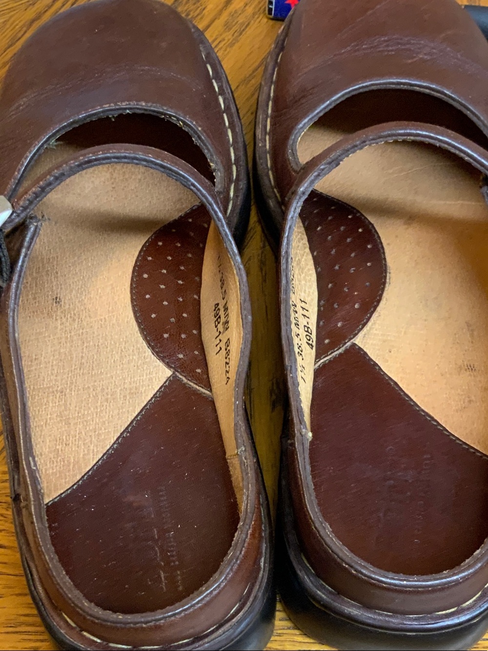 Born Brown Leather Mary Jane Clogs - Picture 2 of 5